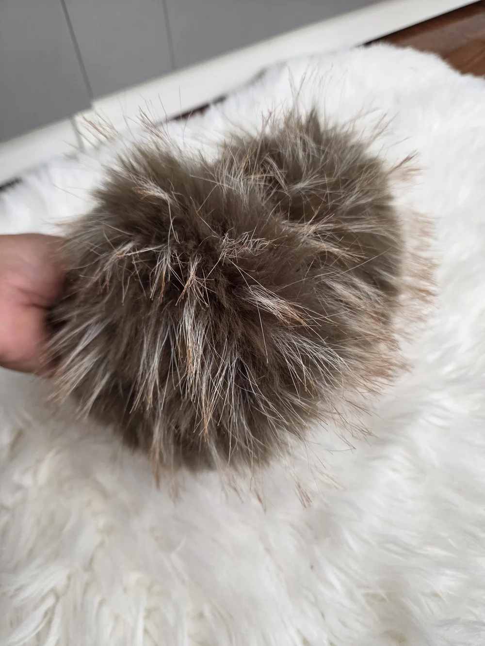 Anthropologie Violet & Brooks Faux Fur Ear Muffs - Brown with Taupe Highlights